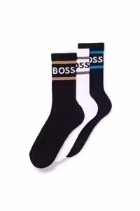 جوراب چند رنگ مردانه لوگوی پنبه ای پارچه بافته شده 969 BOSS