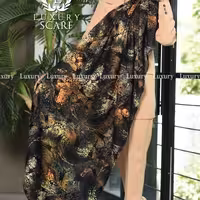 شال نخی منگوله دار  قواره 80 در 200  دور دوخت