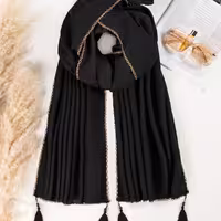 شال مشکی نخی سونیا کد 5014554