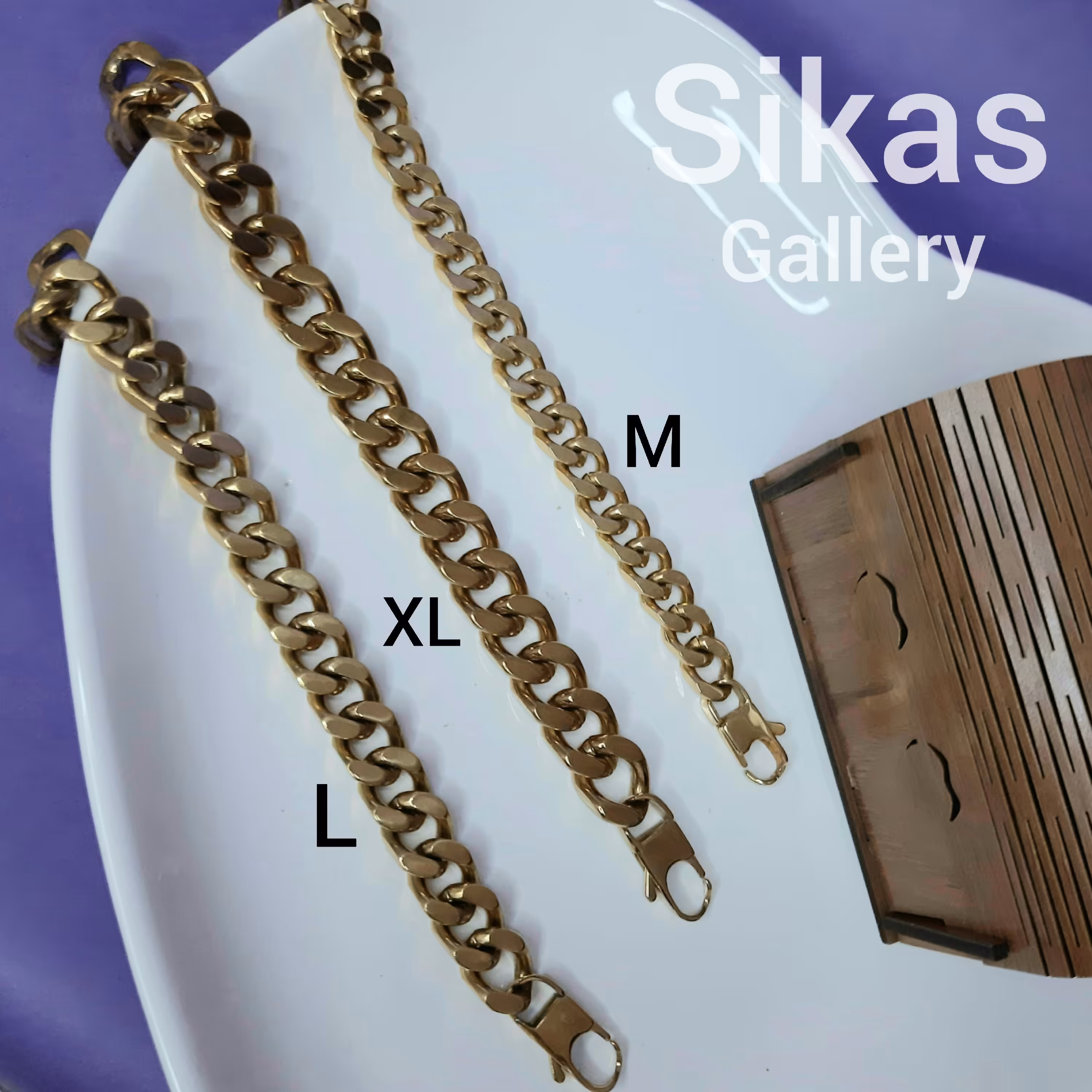 دستبند کارتیر زخیم طلایی اصل قفل محکم 