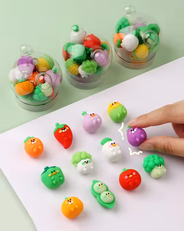 پاکن طرح سبزیجات بسته 12 عددی