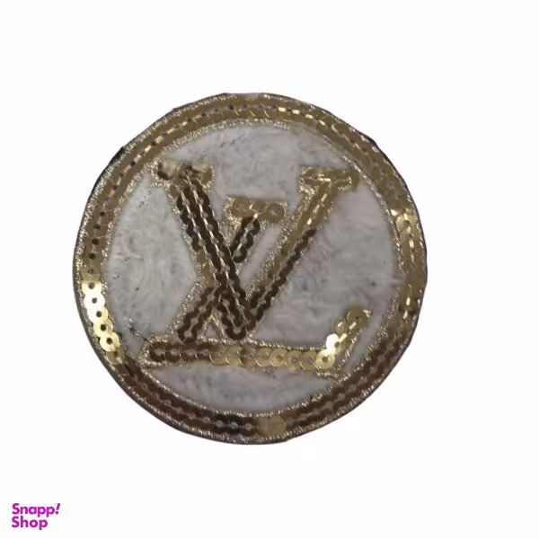 تکه دوزی مدل گرد سفید پولکی