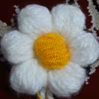 گل پفکی بافتنی