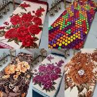 پتو شادیلون مدل چیکا یکنفره تک رنگ گل برجسته (درجه یک)