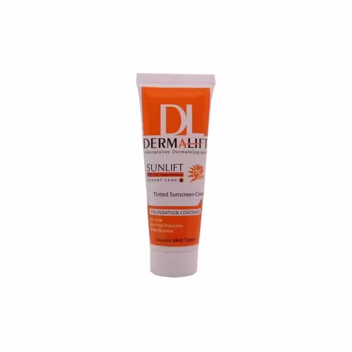 کرم ضد آفتاب SPF50 شماره 4 شن صحرایی مناسب پوست چرب درمالیفت 40 میل