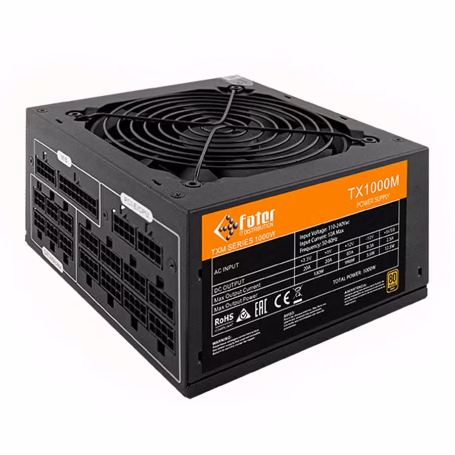 قیمت و خرید پاور کامپیوتر 1000 وات تمام ماژولار فاطر مدل TX1000M | یاس ارتباط