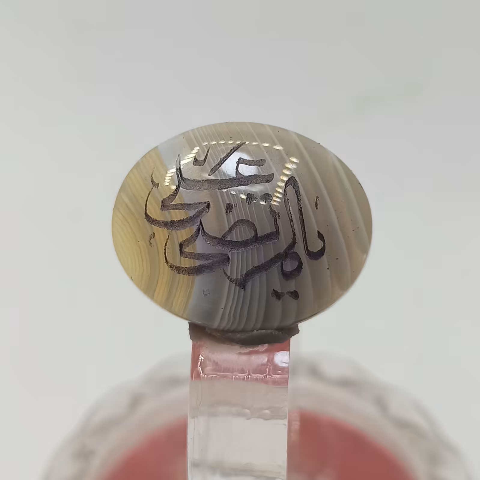 عقیق سلیمانی کد(19) عقیق خطی باحکاکی یا مرتضی علی سنگ فاخر سنگ زیبا خاصسنگ ماه تولد