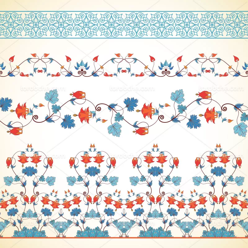 وکتور گل و برگ رنگی با کیفیت | گرافیک با طعم تربچه