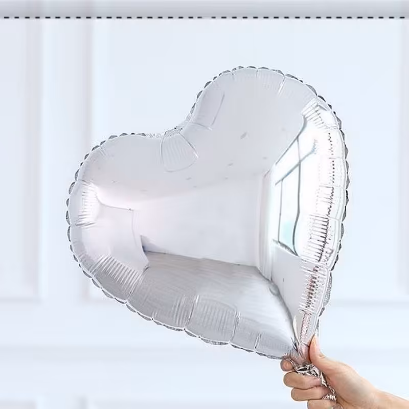 بادکنک فویلی قلب نقره ای،کیفیت عالی
