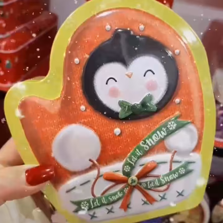 جعبه هدیه فلزی کریسمسی طرح دستکش