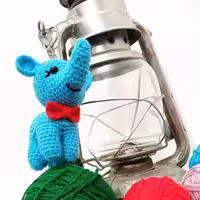 فیل بافتنی 12 سانت (دستبافت)