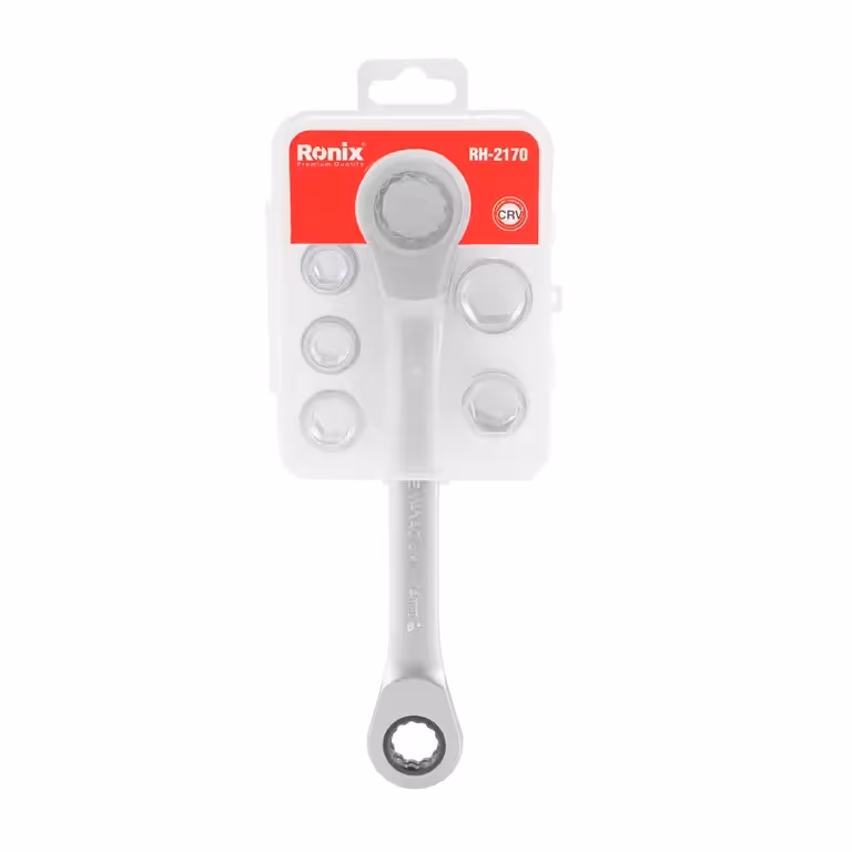 مجموعه 5 عددی سری آچار جغجغه ای همراه با دسته ثابت رونیکس مدل RH-2170