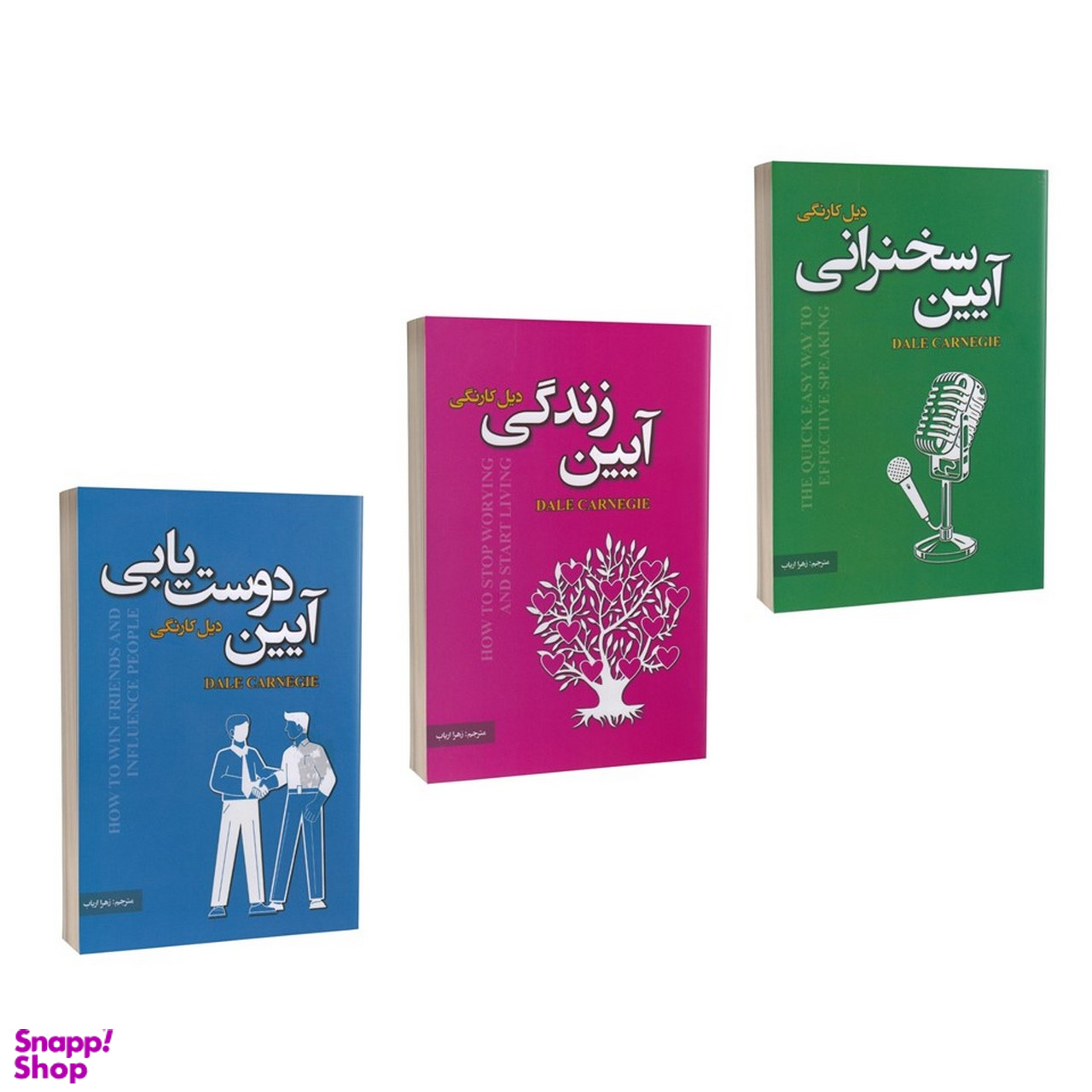 کتاب آیین سخنرانی آیین دوست یابی آیین زندگی اثر دیل کارنگی انتشارات پارس اندیش 3 جلدی