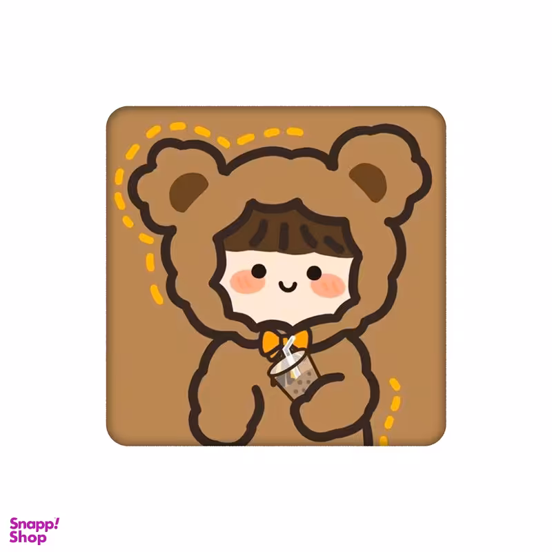 زیرلیوانی طرح دختر و لباس خرسی و کوکی کد 6331938