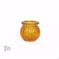جاشمعی شیشه ای نارنجی رنگ لیان 