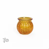 جاشمعی شیشه ای نارنجی رنگ لیان 