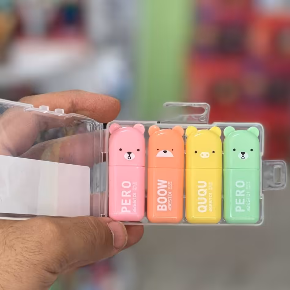 هایلایتر ( علامت زن) تدی، پک 4 عددی