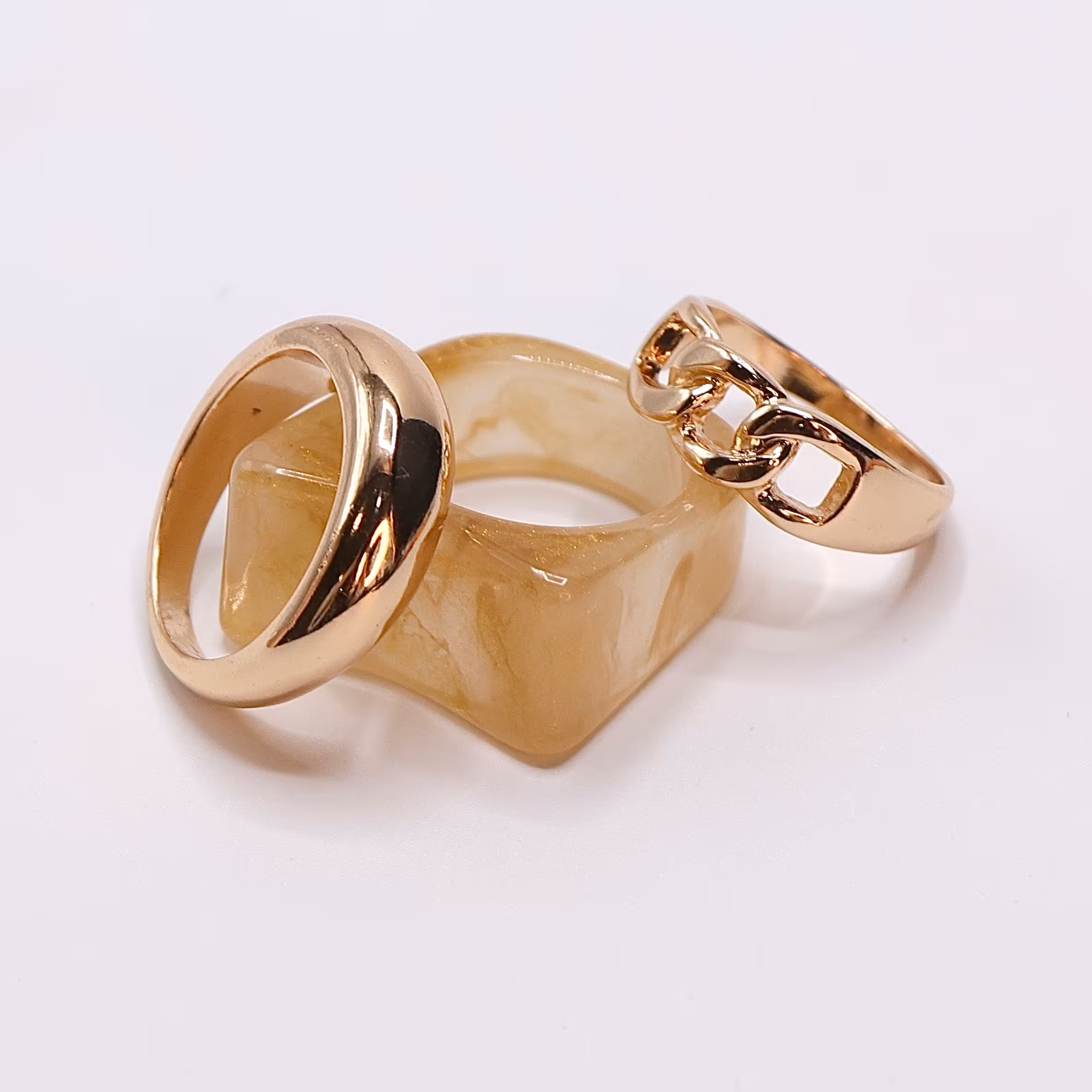 انگشترشیک 3 تایی  برند اکسسوری با کیفیت عالی کد002775