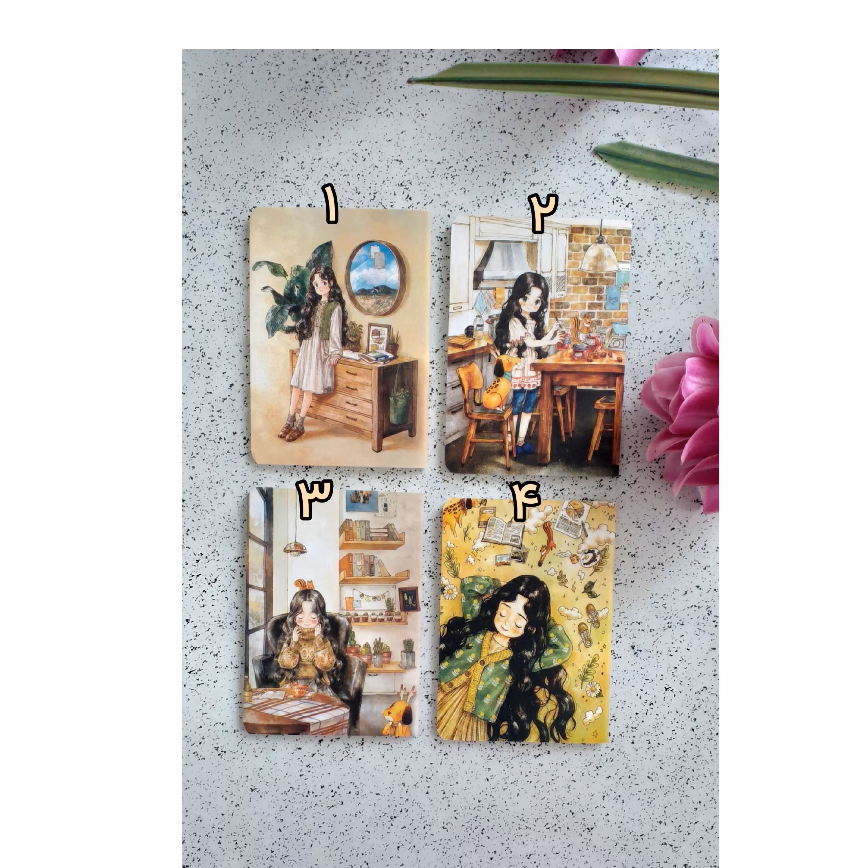 دفترچه  یادداشت پاسپورتی فانتزی طرح های جذاب 