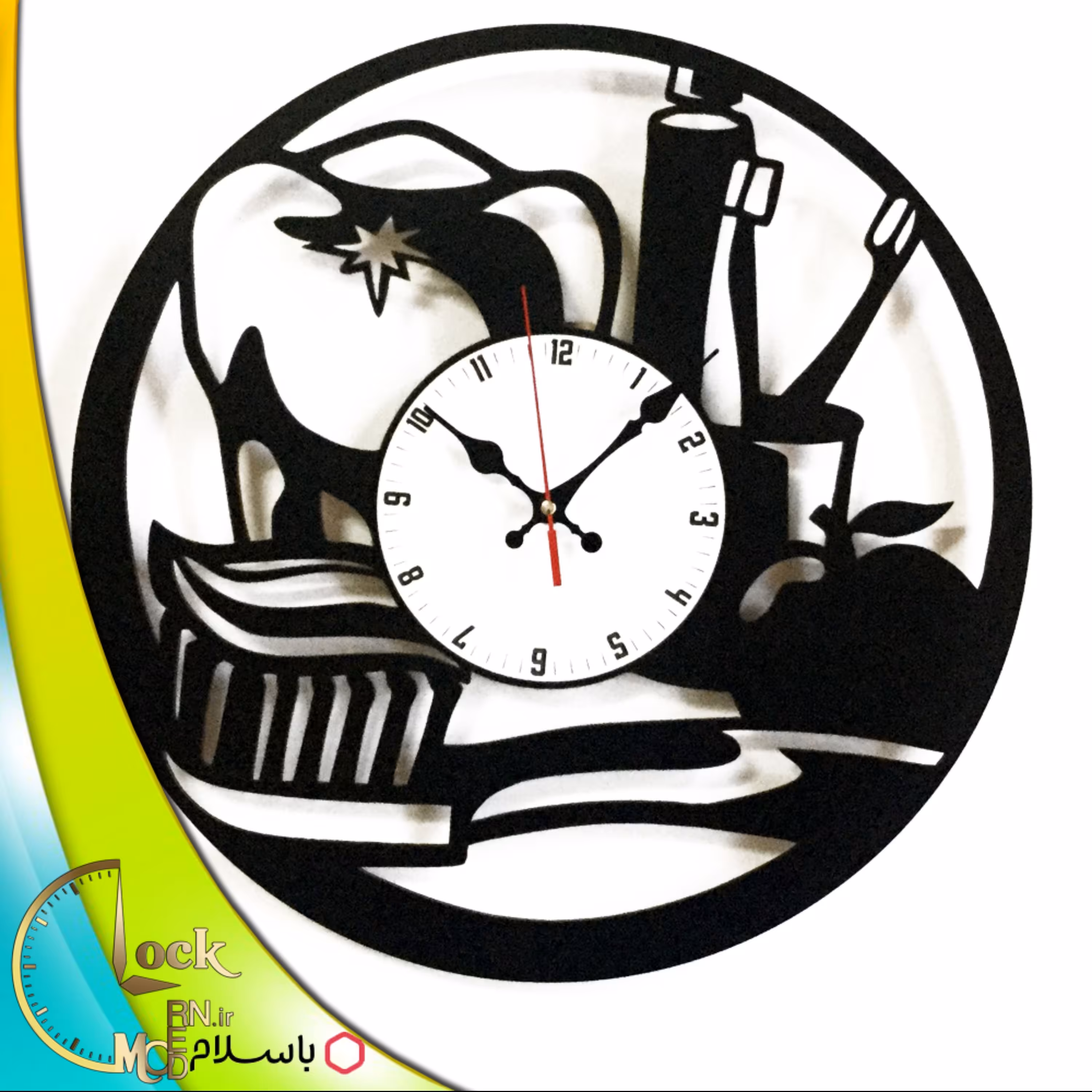 ساعت دیواری طرح مسواک و دندان کد 23 (پس کرایه)