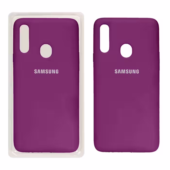 قاب-گارد موبایل سیلیکونی پاک کنی اورجینال Samsung A20S - بنفش 