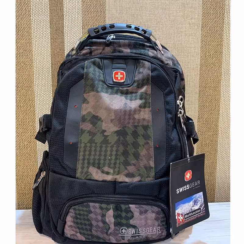 کوله پشتی لپ تاپ کد 3739 مشکی ارتشی