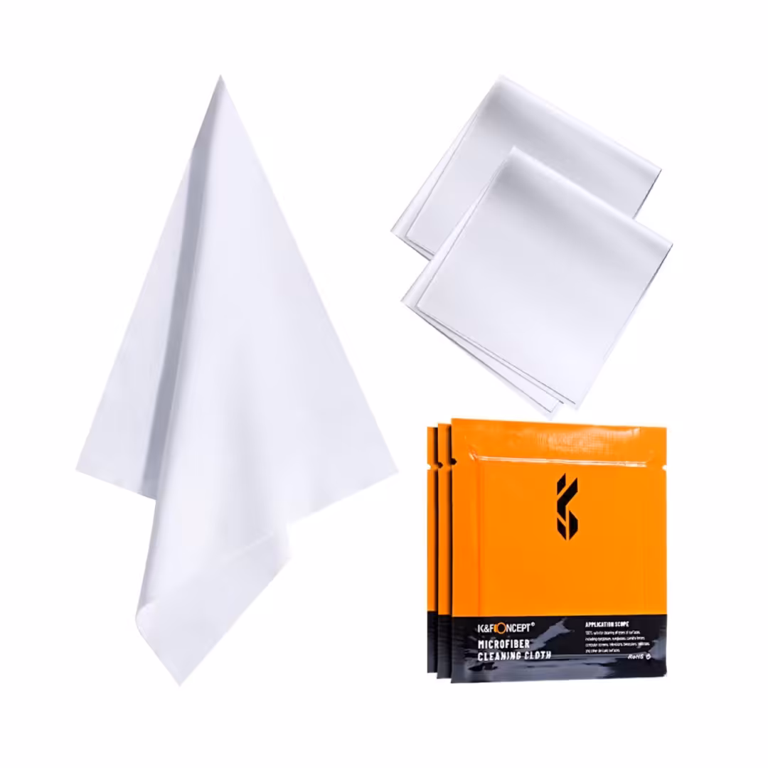 پارچه تمیز کننده کی اند اف Cleaning cloth set needle a dust-free cleaning cloth dry cloth white 15*15cm CPE with 3 pieces