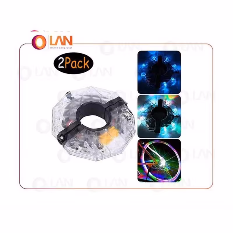 پک دو عددی چراغ دوچرخه قابل شارژ 4 رنگ