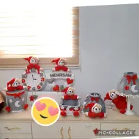 ست اکسسوری خرس نانان اتاق کودک و سیسمونی نوزاد  زیبا