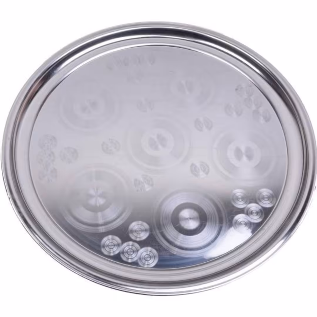 سینی استیل گرد ضخیم قطر 47 سانت