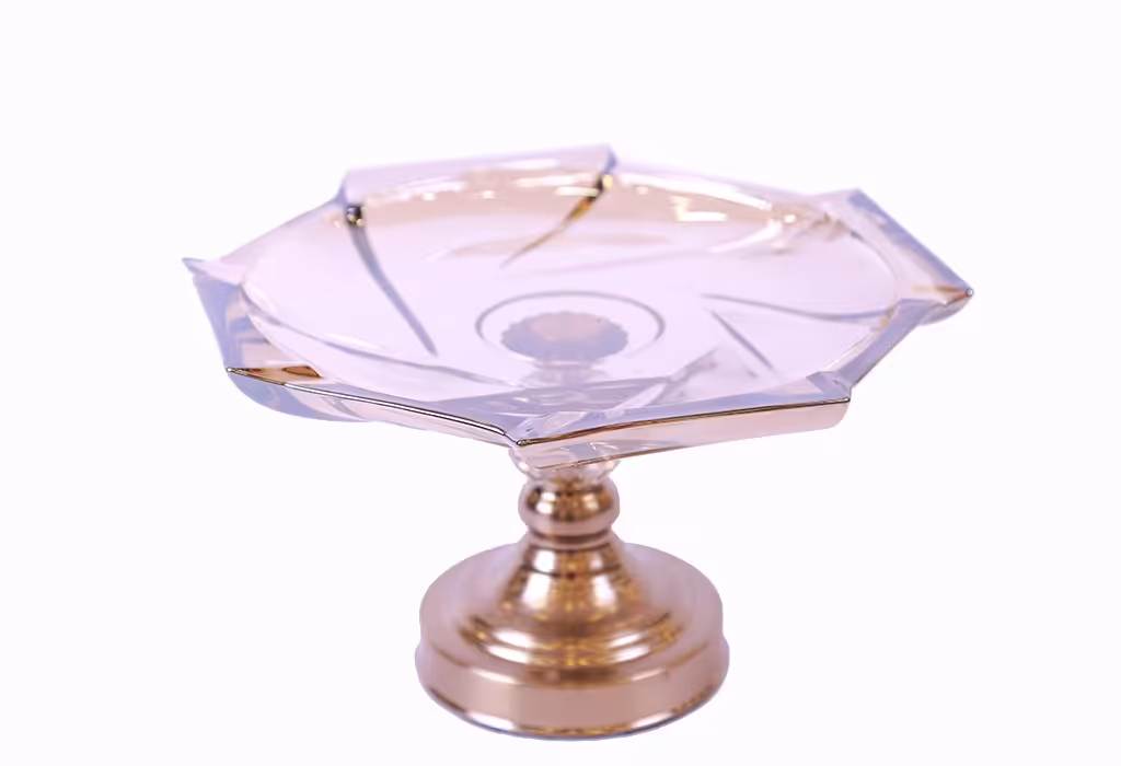 شیرینی خوری پایه برنز کریستال اف ام اف