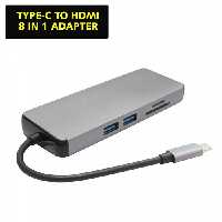 هاب 8 پورت Type-C مدل Type-C to HDMI 8 in 1 Adapter For Macbook