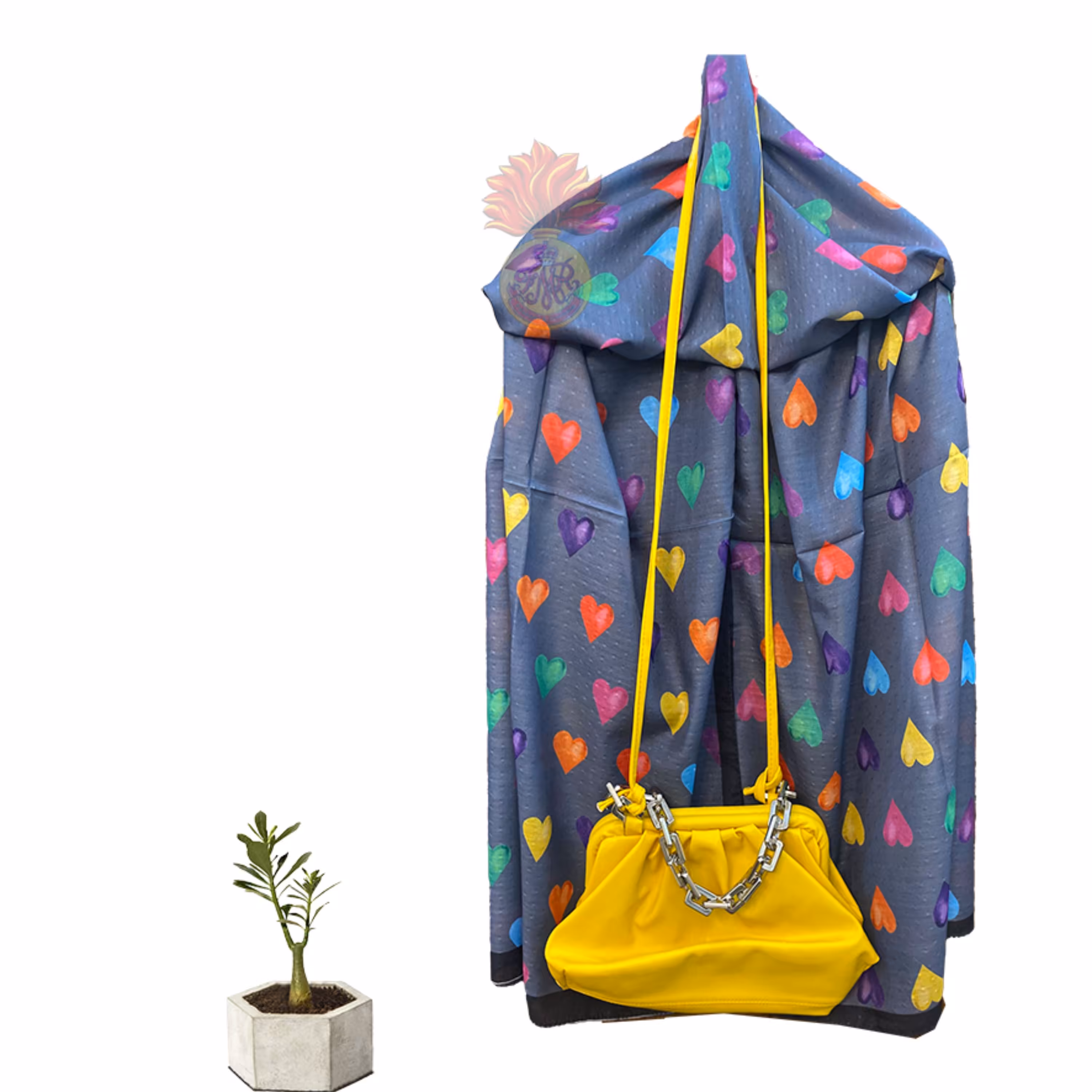 شال نخی چاپی عرض 70 سانت به قیمت عمده کد 023