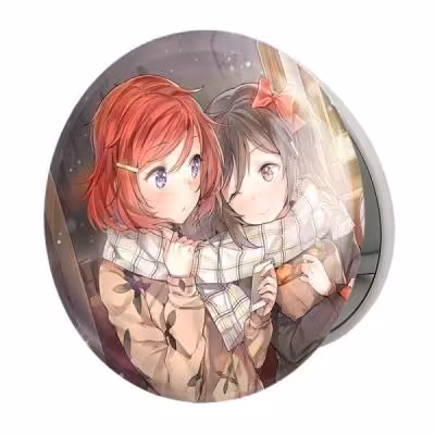 آینه جیبی خندالو طرح نیکو و ماکی انیمه لاو لایو Love Live مدل تاشو کد 18274