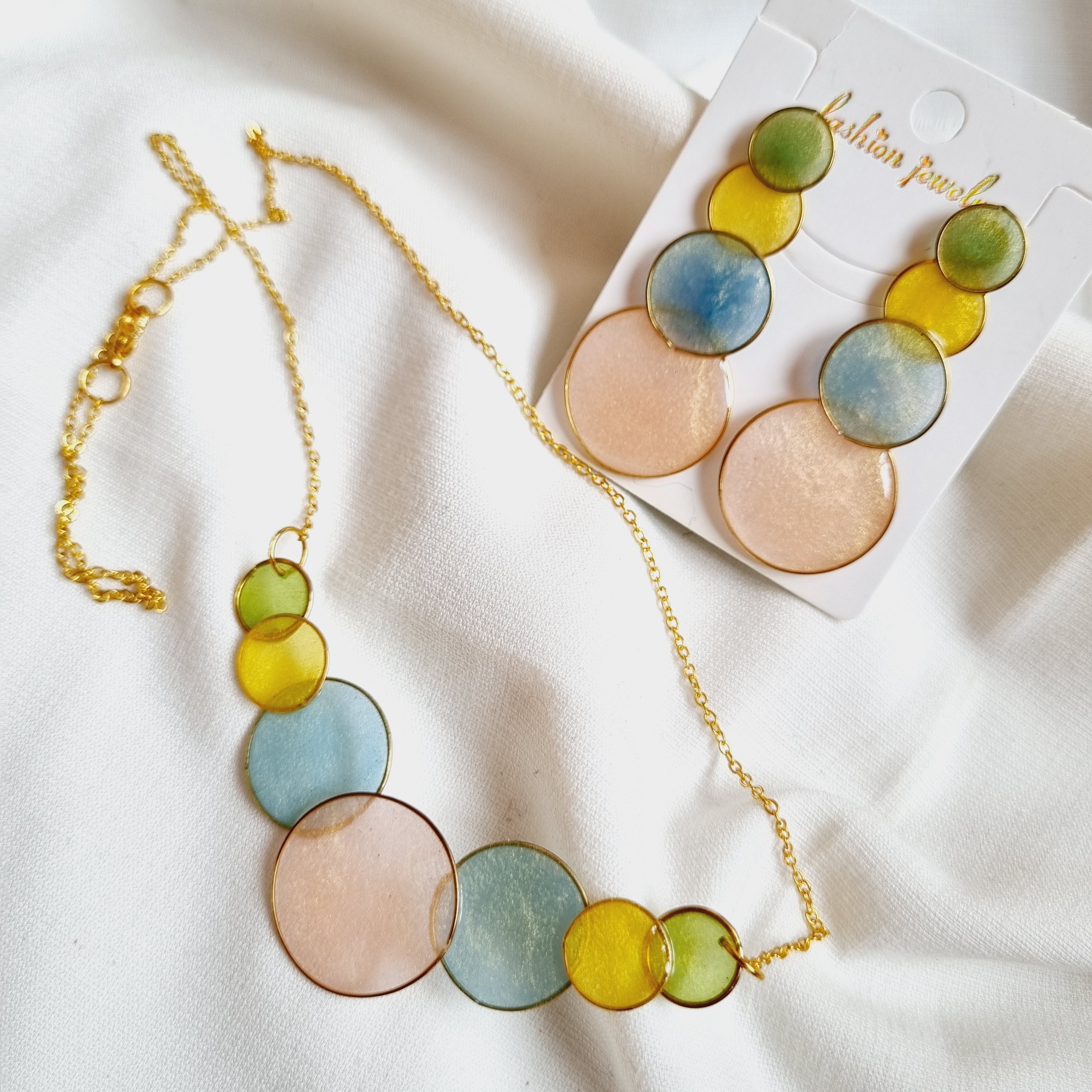 نیم ست رزینی حباب رنگی