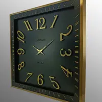 ساعت دیواری موتور آرام گرد فلزی آرتمیس طلایی کد 2038 