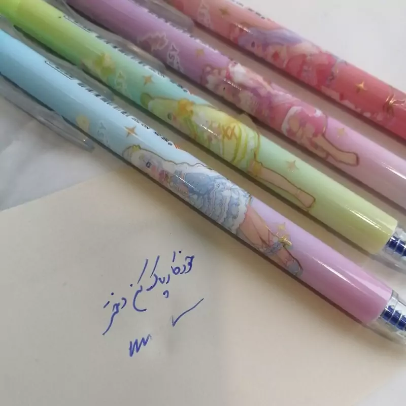 2عدد خودکار پاکن دار کلیکی فانتزی انیمه 05میل