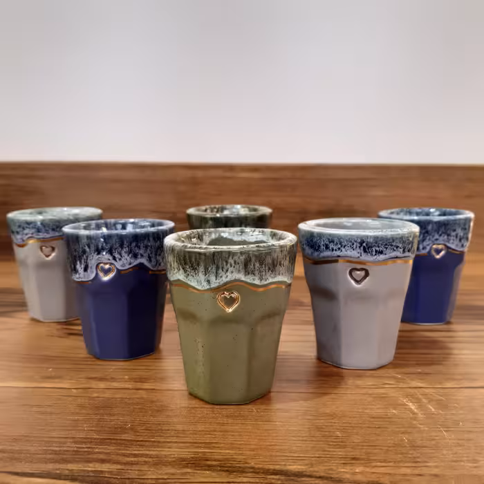 شات سرامیکی مدل شُره ای لاستر طلا