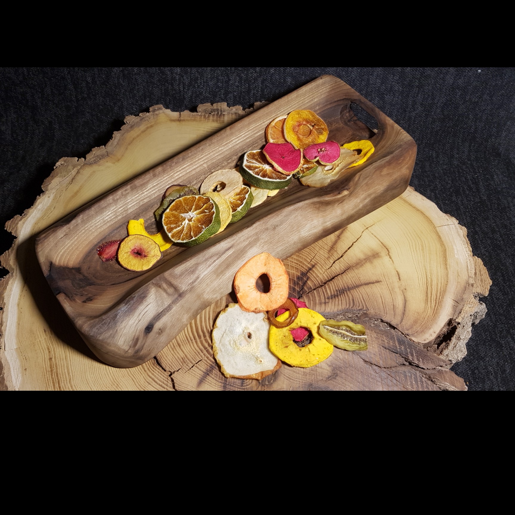 ظرف چوبی تک دسته روستیک چوب گردو