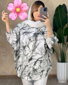 پانچو زنانه داکرون نخ مدل مرمر