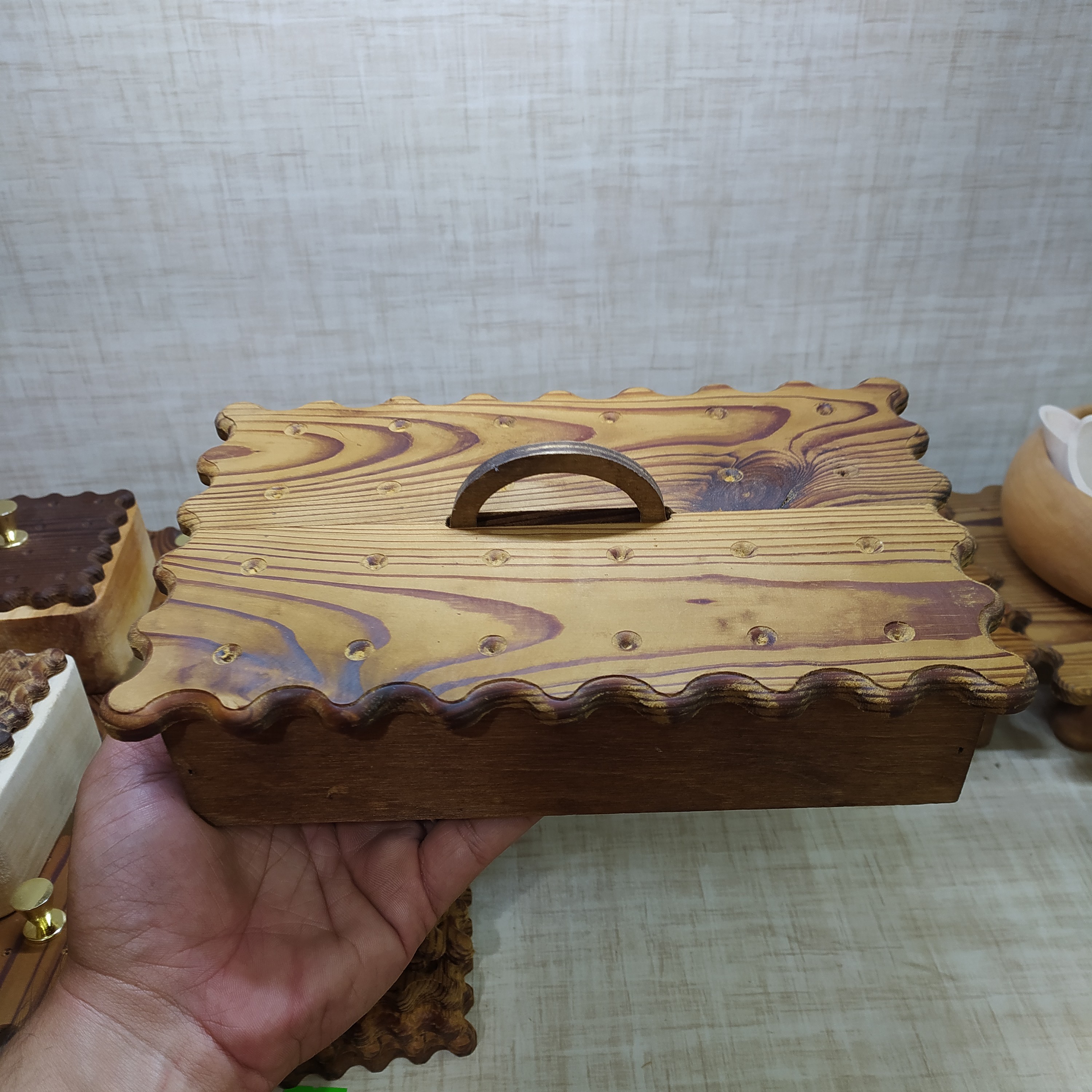 جا قاشقی چوبی طرح بیسکویت