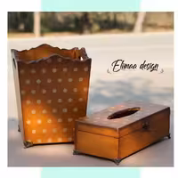 ست سطل و جادستمال با طرح خال خالی