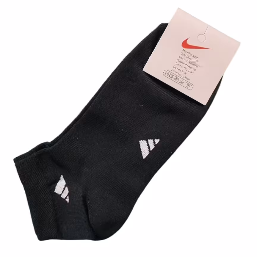 جوراب مچی اسپرت ساده زنانه و مردانه رنگ مشکی فر ی سایز