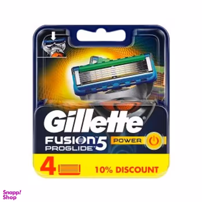 تیغ یدک ژیلت مدل فیوژن پروگلاید پاور بسته 4 عددی