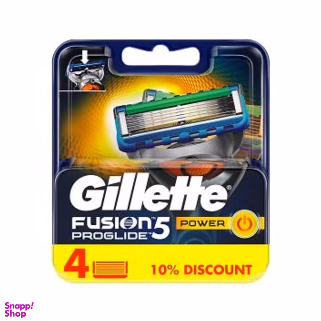 تیغ یدک ژیلت مدل فیوژن پروگلاید پاور بسته 4 عددی