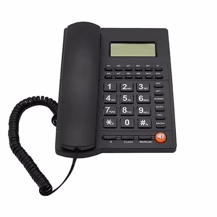 تلفن ثابت رومیزی مدل L019 در رنگبندی مشکی