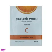 ماسک ورقه ای صورت پد پاک مدل ویتامین C وزن 25 گرم