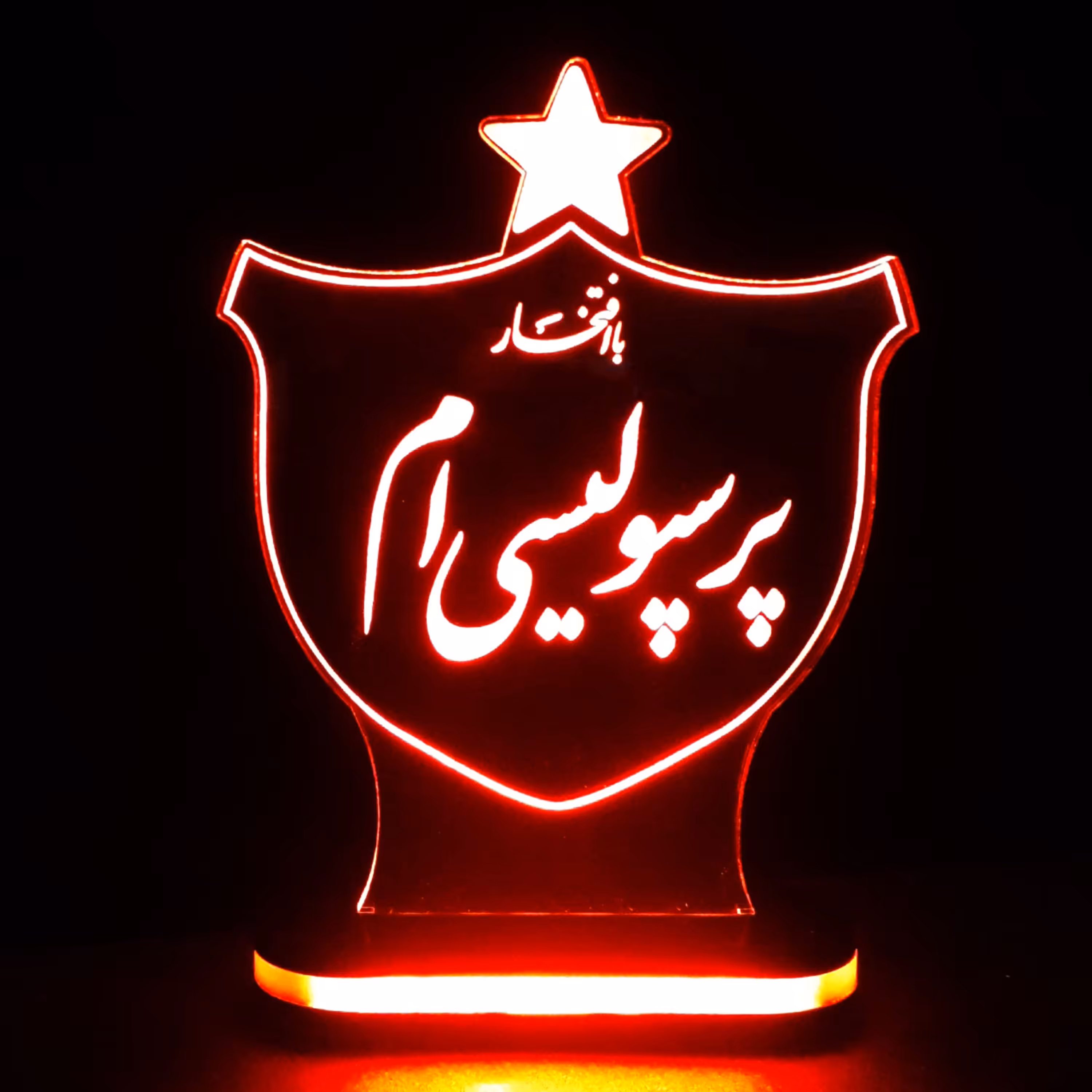 چراغ خواب طرح پرسپولیسی ام ـ ارسال رایگان ـ کد 1 رنگ قرمز