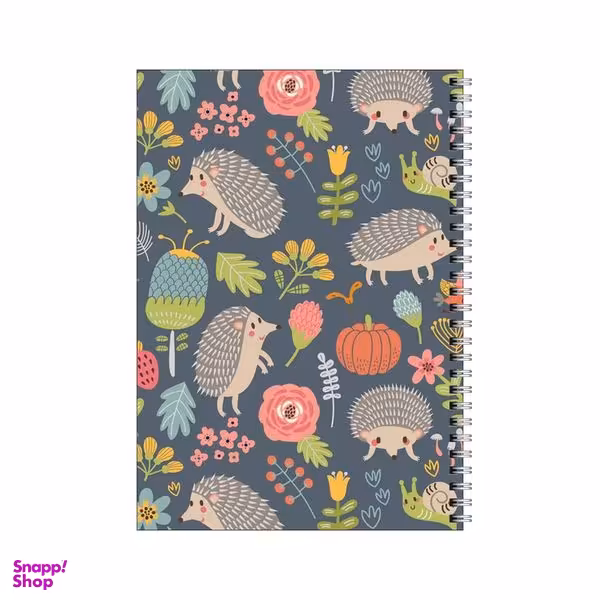 دفتر مشق 50 برگ بامبیلیپ طرح بک گراند جوجه تیغی و گل کد 0963238