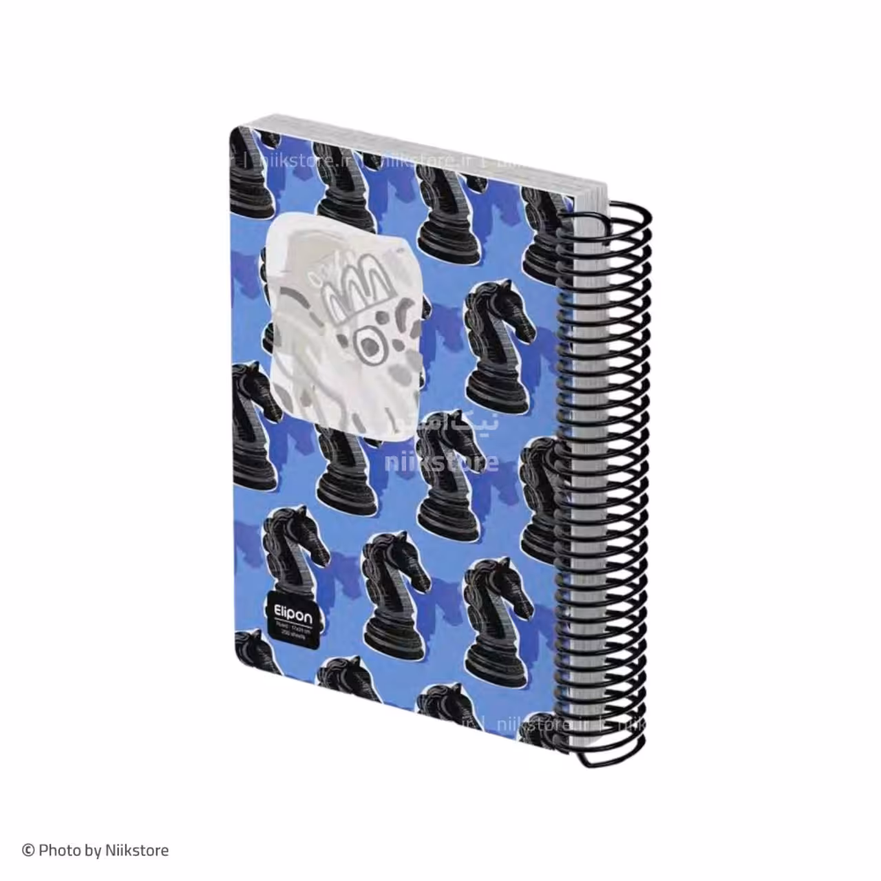 دفتر فنری 200برگ جلدسخت وزیری کلاسیک الیپون کد 249